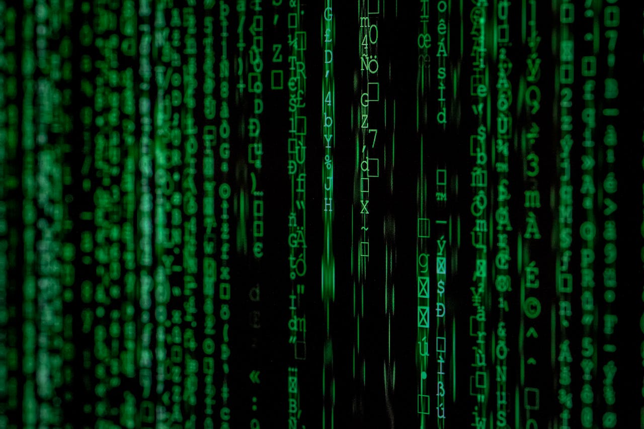 Crafting Captivating Headlines: Your awesome post title goes here Abstract green matrix code background with binary style.